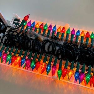 GE String-a-Long 11 ct C5 Sparkling Crystal Multicolor Lights 37.1 ft NWT